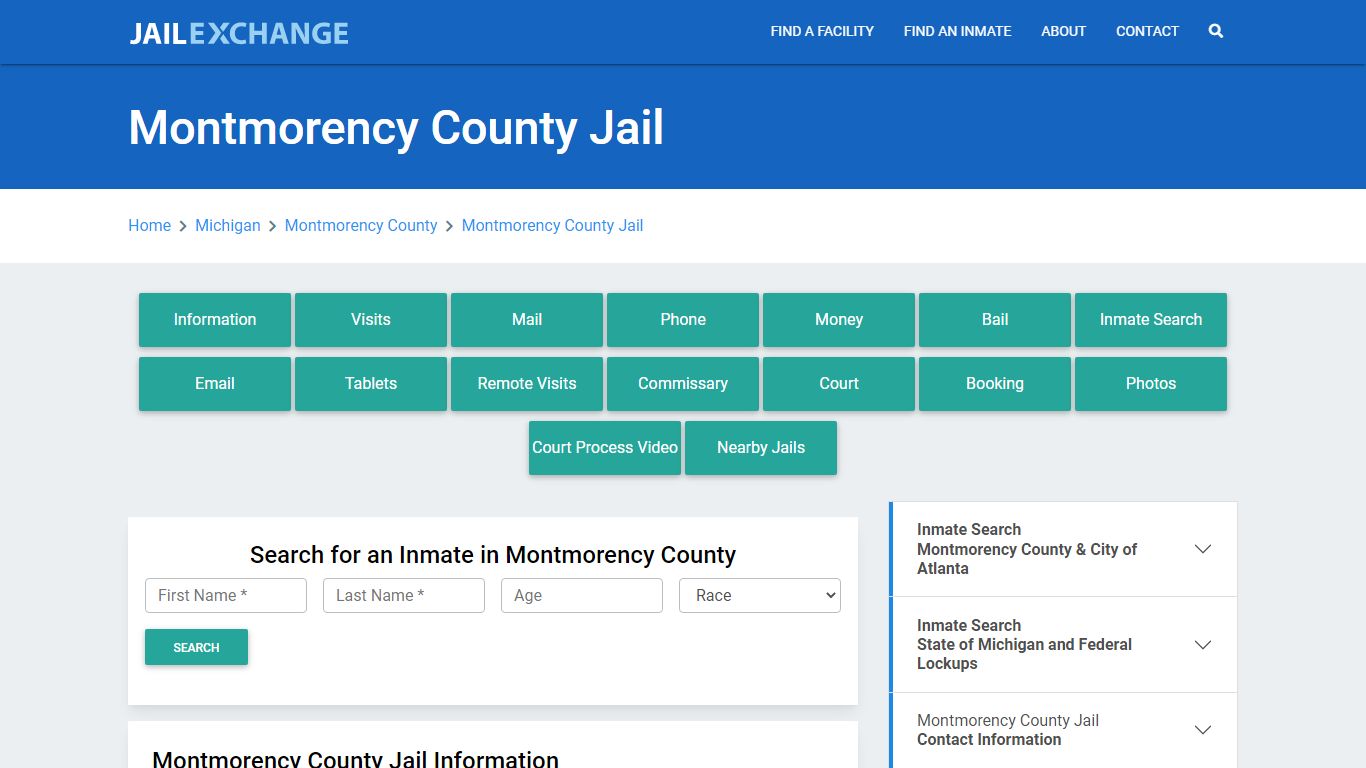 Montmorency County Jail Roster Lookup, MI, Inmate Search